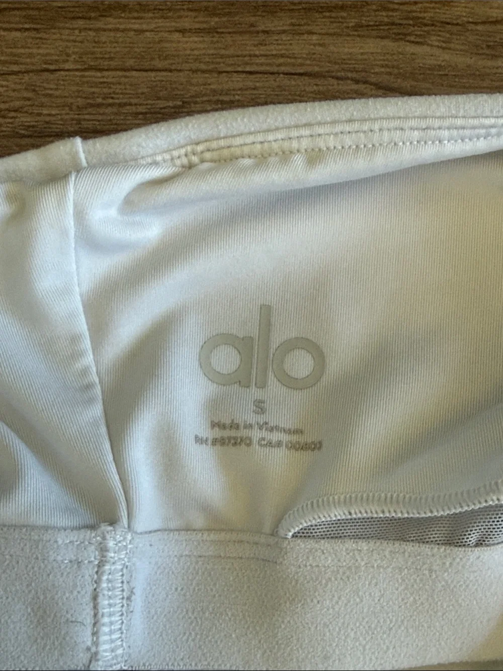 ALO Alosoft Sun-Kissed Bandeau Corset White Tank Small